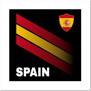 Vintage Spain Sunflower Flag Spain Soccer Lover Posters and Art